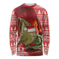 New Zealand Kakapo Christmas In July Long Sleeve Shirt Silver Fern Santa Xmas Red Color LT22 Unisex Red - Polynesian Pride