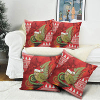 New Zealand Kakapo Christmas In July Pillow Cover Silver Fern Santa Xmas Red Color LT22 - Polynesian Pride