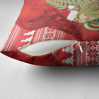 New Zealand Kakapo Christmas In July Pillow Cover Silver Fern Santa Xmas Red Color LT22 - Polynesian Pride
