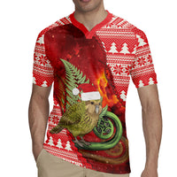 New Zealand Kakapo Christmas In July Rugby Jersey Silver Fern Santa Xmas Red Color LT22 - Polynesian Pride