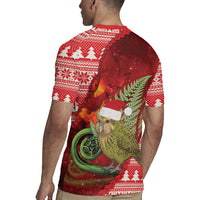 New Zealand Kakapo Christmas In July Rugby Jersey Silver Fern Santa Xmas Red Color LT22 - Polynesian Pride