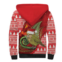 New Zealand Kakapo Christmas In July Sherpa Hoodie Silver Fern Santa Xmas Red Color LT22 - Polynesian Pride