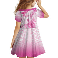 Breast Cancer Awareness Personalised Family Matching Summer Maxi Dress and Hawaiian Shirt Pink Ribbon Turtle Polynesian Pattern White LT22 - Polynesian Pride