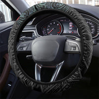 New Zealand Hei Tiki Christmas In July Steering Wheel Cover Pohutukawa Santa Xmas Polynesian Pattern