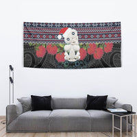 New Zealand Hei Tiki Christmas In July Tapestry Pohutukawa Santa Xmas Polynesian Pattern