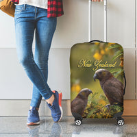 New Zealand Kaka Bird Luggage Cover Kowhai Flower Landscape Style LT22 - Polynesian Pride