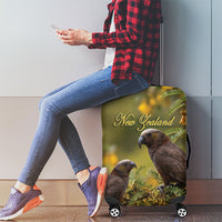 New Zealand Kaka Bird Luggage Cover Kowhai Flower Landscape Style LT22 - Polynesian Pride