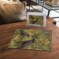 New Zealand Kaka Bird Puzzle Kowhai Flower Landscape Style