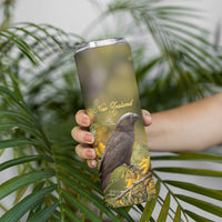 New Zealand Kaka Bird Skinny Tumbler Kowhai Flower Landscape Style LT22 - Polynesian Pride
