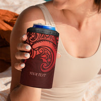 New Zealand Kaka Bird Personalised 4 in 1 Can Cooler Tumbler Pohutukawa Matariki Maori Pattern LT22 - Polynesian Pride