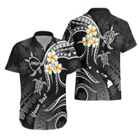Personalised Molokai Hawaii Hawaiian Shirt Polynesian Tattoo and Pacific Plumeria White Vibe LT9 - Polynesian Pride