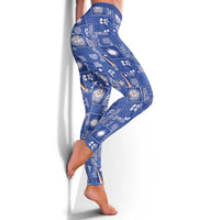 Marshall Islands Merry Christmas Leggings Pacific Patchwork Xmas Vibes - Polynesian Pride