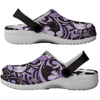 Matariki New Zealand Clogs Shoes Maori Pattern Purple Galaxy - Polynesian Pride