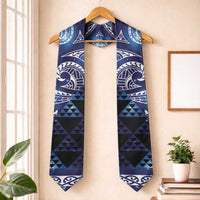 Matariki New Zealand Graduation Stole NZ Niho Taniwha Maori New Year Blue Galaxy