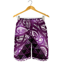 Matariki New Zealand Shorts for Men NZ Niho Taniwha Maori New Year Purple Galaxy LT14 - Polynesian Pride