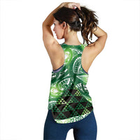 Matariki New Zealand Women Racerback Tank NZ Niho Taniwha Maori New Year Green Galaxy LT14 - Polynesian Pride
