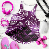 Matariki New Zealand Women Racerback Tank NZ Niho Taniwha Maori New Year Purple Galaxy LT14 Purple - Polynesian Pride
