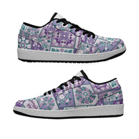 Mele Kalikimaka Hawaii Christmas Low Sneakers Poni Seamless Floral Motif LT9
