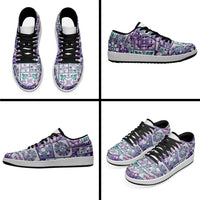 Mele Kalikimaka Hawaii Christmas Low Sneakers Poni Seamless Floral Motif LT9