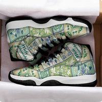 Mele Kalikimaka Hawaii Christmas Sneakers J11 Omaomao Seamless Floral Motif LT9 - Polynesian Pride