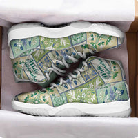 Mele Kalikimaka Hawaii Christmas Sneakers J11 Omaomao Seamless Floral Motif LT9 - Polynesian Pride