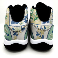 Mele Kalikimaka Hawaii Christmas Sneakers J11 Omaomao Seamless Floral Motif LT9 - Polynesian Pride