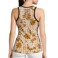 Mokihana Maile Ilima Leis Paniolo Palaka Hollow Tank Top Hawaiian Kula Spirit LT9 - Polynesian Pride