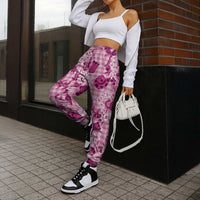 Mokihana Maile Ilima Leis Paniolo Palaka Jogger Pants Hawaiian Omaomo Ulaula Spirit LT9 - Polynesian Pride