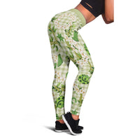 Mokihana Maile Ilima Leis Paniolo Palaka Leggings Hawaiian Omaomo Ala Spirit LT9 - Polynesian Pride