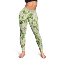 Mokihana Maile Ilima Leis Paniolo Palaka Leggings Hawaiian Omaomo Ala Spirit LT9 - Polynesian Pride