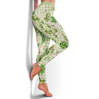 Mokihana Maile Ilima Leis Paniolo Palaka Leggings Hawaiian Omaomo Ala Spirit LT9 - Polynesian Pride