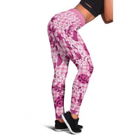 Mokihana Maile Ilima Leis Paniolo Palaka Leggings Hawaiian Omaomo Ulaula Spirit LT9 - Polynesian Pride