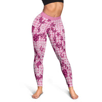 Mokihana Maile Ilima Leis Paniolo Palaka Leggings Hawaiian Omaomo Ulaula Spirit LT9 - Polynesian Pride