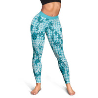 Mokihana Maile Ilima Leis Paniolo Palaka Leggings Hawaiian Polu Opa Spirit LT9 - Polynesian Pride