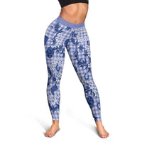 Mokihana Maile Ilima Leis Paniolo Palaka Leggings Hawaiian Polu Spirit LT9 - Polynesian Pride