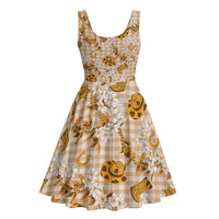 Mokihana Maile Ilima Leis Paniolo Palaka Midi Dress Hawaiian Kula Spirit LT9 - Polynesian Pride