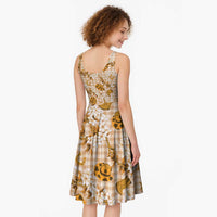 Mokihana Maile Ilima Leis Paniolo Palaka Midi Dress Hawaiian Kula Spirit LT9 - Polynesian Pride