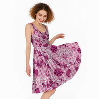 Mokihana Maile Ilima Leis Paniolo Palaka Midi Dress Hawaiian Omaomo Ulaula Spirit LT9 - Polynesian Pride