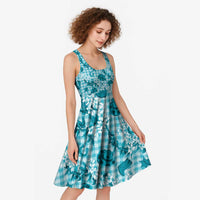 Mokihana Maile Ilima Leis Paniolo Palaka Midi Dress Hawaiian Polu Opa Spirit LT9 - Polynesian Pride