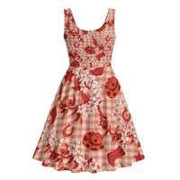 Mokihana Maile Ilima Leis Paniolo Palaka Midi Dress Hawaiian Ulaula Spirit LT9 - Polynesian Pride