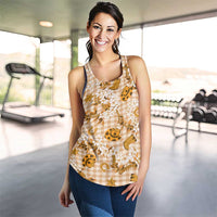 Mokihana Maile Ilima Leis Paniolo Palaka Women Racerback Tank Hawaiian Kula Spirit LT9 - Polynesian Pride