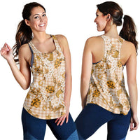 Mokihana Maile Ilima Leis Paniolo Palaka Women Racerback Tank Hawaiian Kula Spirit LT9 - Polynesian Pride