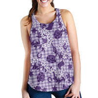 Mokihana Maile Ilima Leis Paniolo Palaka Women Racerback Tank Hawaiian Poni Spirit LT9 - Polynesian Pride