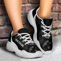 New Zealand 2026 Football Chunky Sneakers Go All White Silver Fern Curve Stylized LT14 - Polynesian Pride