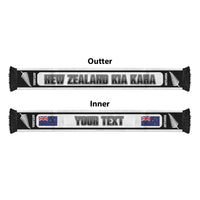 New Zealand 2026 Football Personalised Soccer Scarf Aotearoa Kia Kaha White Fern LT14 - Polynesian Pride