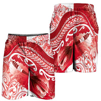 New Zealand Aotearoa Darts Masters Shorts for Men Maori Art Tattoo with Tribal Dart Symbol Red LT03 - Polynesian Pride