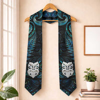New Zealand Aotearoa Graduation Stole Maori Wheku Paua Shell Glitter Turquoise