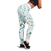 New Zealand Aotearoa Leggings Green Maori Papua Shell Indigenous - Polynesian Pride