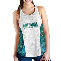New Zealand Aotearoa Women Racerback Tank Green Maori Papua Shell Indigenous LT9 - Polynesian Pride