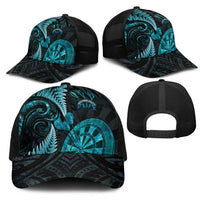 New Zealand Darts Mesh Trucker Cap Happiness Is A Tight Threesome Maori Paua Shell - Polynesian Pride